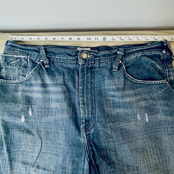 Phat Farm Jeans Mens 38 x 34 Vtg 90s Y2K Distressed Streetwear Libra Cut Hip Hop - Picture 11 of 13